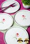 Ebrusu Set of 6 Porcelain Cake Plates - 3