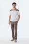 Mink Slim Fit Zippered Polo Neck T-Shirt