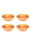 12-Piece Gradient Orange Dinnerware Set Service for 4 with Plates & Bowls - 6