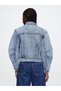 Kadın Mavi Icon Denim Ceket - 5