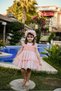Girl's Special Occasion Evening Dress - Ruffled Design, Crown Accessory - 3