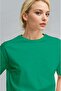 Women's Bntn Green Breathable Crew Neck Regular Fit Regular Cut Unprinted Basic T-Shirt - 2