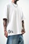 Men's World Is Mine Printed Oversize T-Shirt White - 4