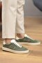 - Green Genuine Suede Lace-Up Men's Sneakers 666-3071 - 3