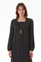 Striped Plus Size Dress with Star Accessories - 2