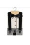 Boy's Black Color Elastic Adjustable Matte Trouser Strap and Bow Tie Set - 2