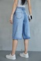Baggy Ice Wash Jean Shorts Bermuda - 2