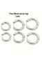 Unisex 316 L Steel Tarnish-Free 3 Size 6-Piece Hoop Earring Set - 5
