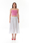 Elastic Waist Ribbon Terry Cotton Fabric Skirt - 3