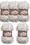 (5 Pieces) Puffy Fine Knitting Yarn 55 5 Heart Pillows 100 Gr 14.5 Meters