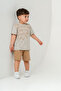 Letter Printed Boys' Double Set T-Shirt Shorts Summer Set - 6