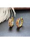 Glitz Gold - Special Design with Colorful Zircon Crystal Stone Stylish Sparkling Shine Fashion Gift Bridal Earrings