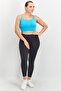 Women Round Neck Sleeveless Micro Dot Crop Top, Turquoise - 2