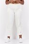 Women Regular Fit Solid Tie Hem Jogger Pants, White
