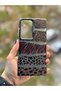 Samsung Galaxy S22 Ultra Compatible Case Leopard Pattern Brown Striped Metallic Keys Camera Protrusion - 8