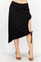Women Solid Midi Skirt, Black