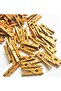 100Pcs Wooden Pegs Gold Color 2.5cm 100 Pieces Laundry Bamboo Durable Board Sturdy Laundry Pegs - 3