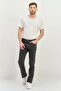 Men Slim Fit Plain Stretchable Albert Jeans, Grey - 4