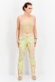 Women Regular Fit Floral Print Straight Leg Pants, Yellow - 2
