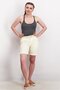 Women Belted Solid Casual Shorts, Yellow - 4