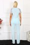 Fashion Line Women's Combed Cotton Pajama Set with Ruched Sleeves 4151 - 4