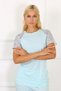 Fashion Line Women's Combed Cotton Pajama Set with Ruched Sleeves 4151 - 2
