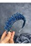 إكسسوار شعر بالحناء مطرز على شكل تاج العروس من نهر - 6