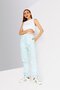 Women Straight Leg Brand Logo Track Pants, Mint - 2