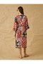 Rochie imprimată cu fante - 4