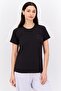 Women Sportswear Fit Short Sleeves Training Top, Black