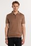 Men's Slim Fit Slim Fit Cotton Knitted Knitwear Mink Polo Neck T-Shirt - 3
