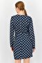 Women Polka Dots Wrap Dress, Navy - 3