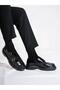 Gody Model Genuine Leather Handmade Men's Black Casual Shoes - 5