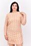 Women Plus Size Allover Print Mini Dress, Peach