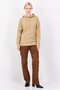 Women Hooded Knitted Sweater, Tan - 4