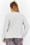 Women Round Neck Textured Top, Grey - 3