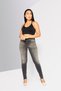 Women Super Skinny Fit Wash Stretch Denim, Black - 4