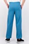 Men Regular Fit Brand Logo Sweatpants, Teal Blue - 2