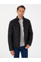 Black Quilted Seasonal Coat 50313441-Vr046