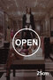Open Text Pasting Label Sticker 25cm for Store or Shop - White - 4