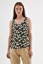Black V-Neck Patterned Blouse - 2