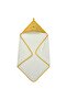 GRÖNFINK Baby towel with hood, yellow, 80 x 80 cm