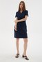Polo V-Neck Short Sleeve Dress Navy Blue - 2