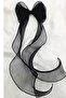 Women's Long Tulle Bow Buckle Dark Black - 3