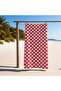 Colorful Checkerboard Patterned Towel 75X150 cm Quick Drying Soft Fabric Suitable for Beach & Bathroom Use