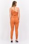 Women Ruched Sleeveless Jumpsuit, Brown - 2