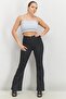 Women Square Neck Tie Sleeve Textured Crop Top, Light Blue and Pink - 3
