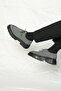 Men's Gray Thick Sole Genuine Leather Casual Shoes - Alviso Longo Model - 6