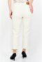 Women Slim Fit Plain Non-Stretchable Jeans, Cream - 3