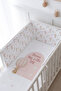 Baby Bedside Protector and Printed Sheet Sleeping Set - for Baby Series - Bear in a Pink Balloon - 3
